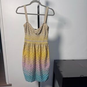 Missoni Yellow and Blue Gradient Mini Dress